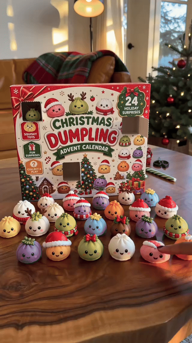 Mystery Dumpling Advent Calendar gif squish