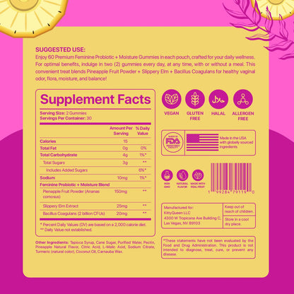 Ryzer™ Slippery Kitty All-In-One Vaginal Probiotic + Moisture Gummies