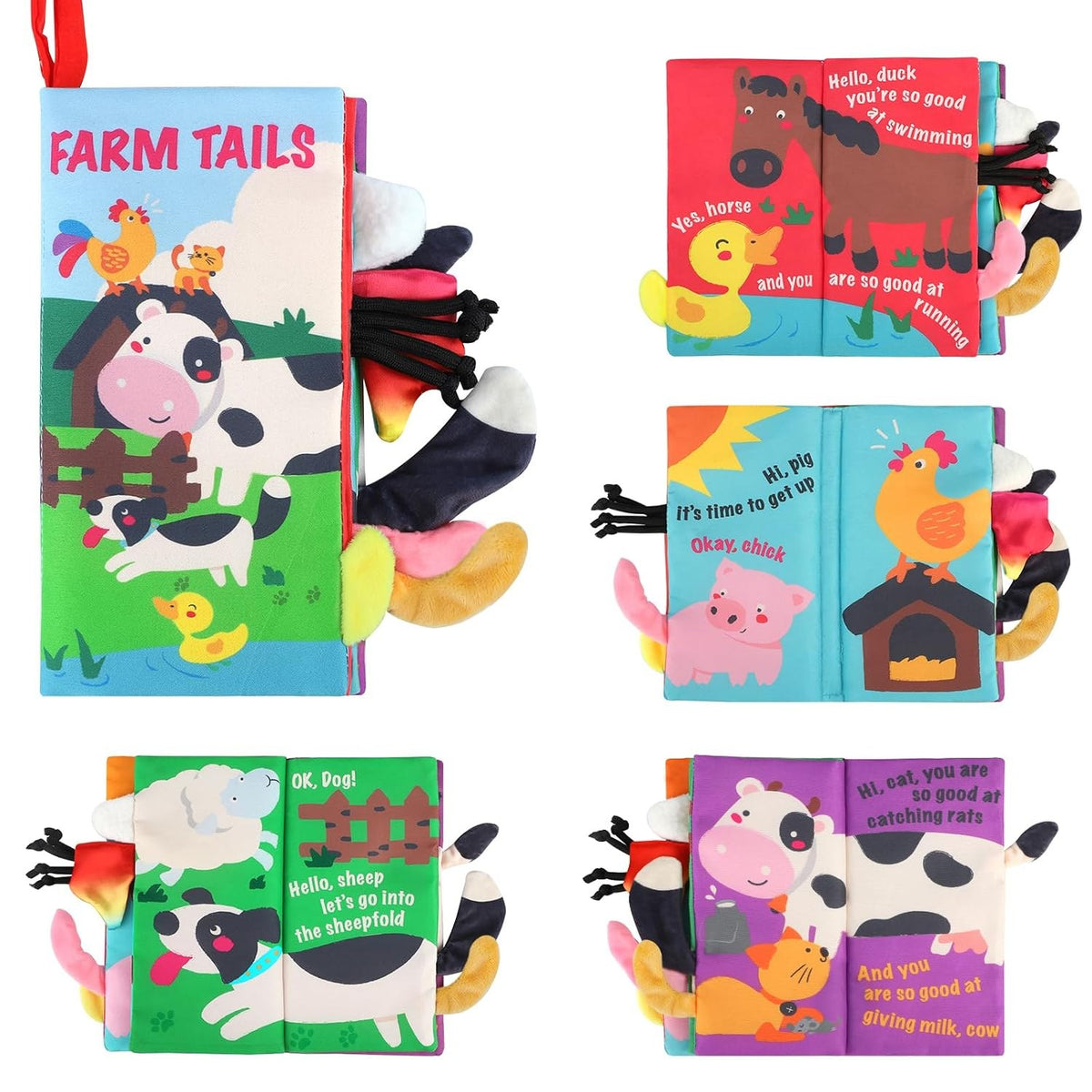 Plushly Farm Tails crinkle book